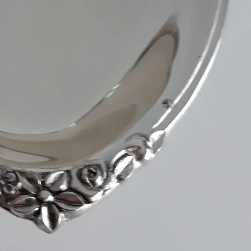 silver heart dish tarnish-resistant, made in Japan